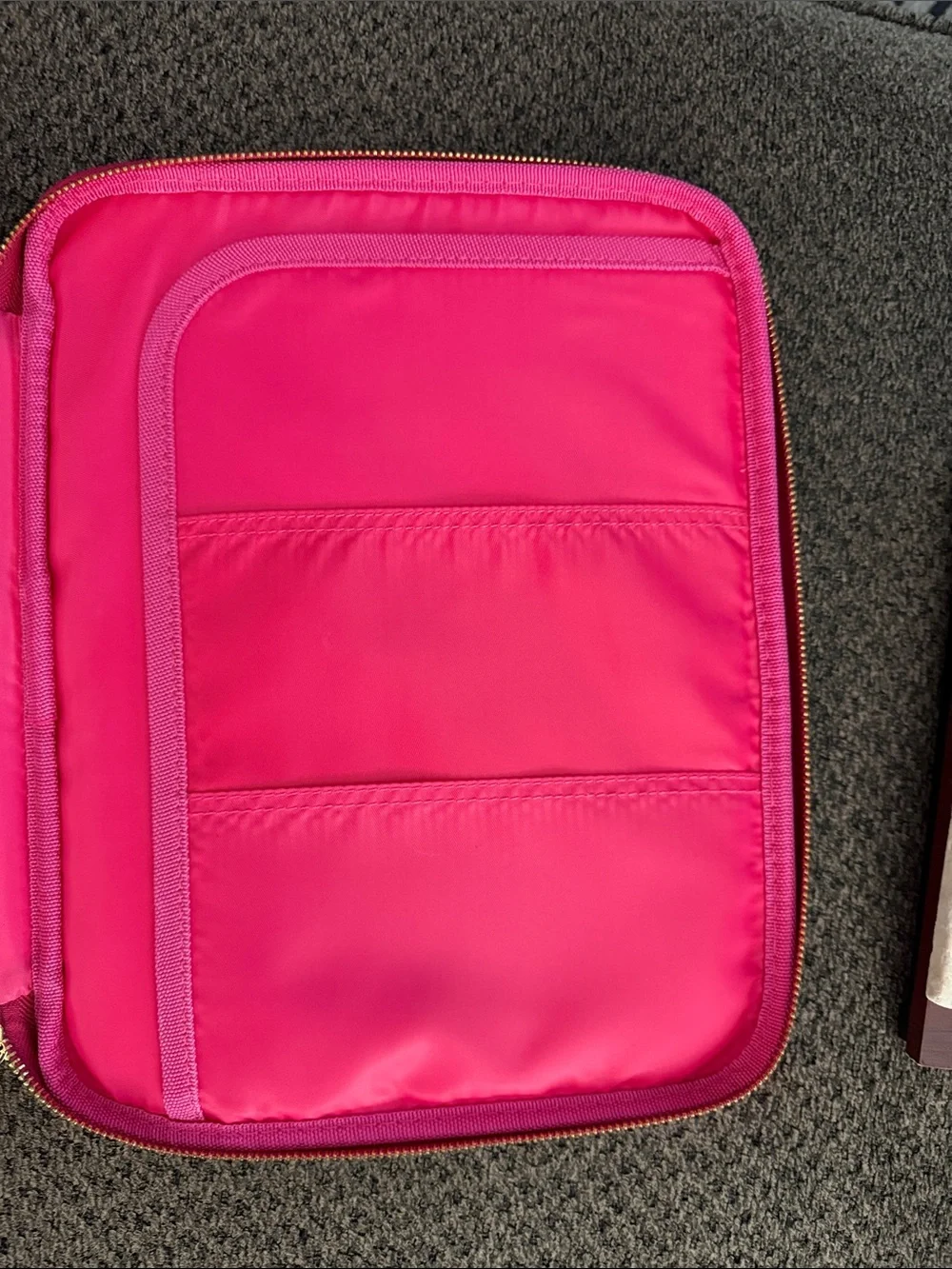 Lilly Pulitzer Turquoise, Pink & Lime Printed zip Tablet case with Gold Logo